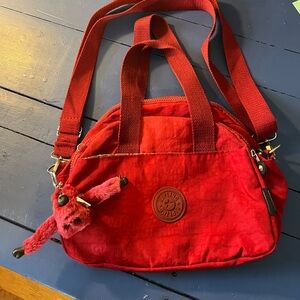 Vintage Red Kipling Bag Roomy Great For Travel